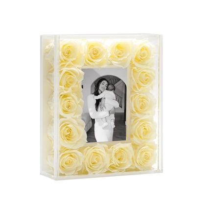 Picture of Venus et Fleur Mini Fleur Frame - Buttermilk Yellow Roses
