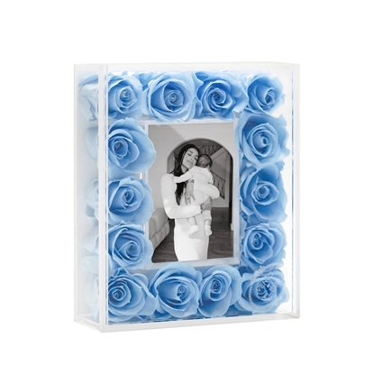 Picture of Venus et Fleur Mini Fleur Frame - Baby Blue Roses