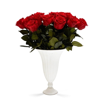Picture of Venus et Fleur Grand Aphrodite Vase - Red Roses