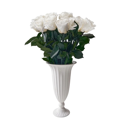 Picture of Venus et Fleur Aphrodite Vase - Pure White Roses