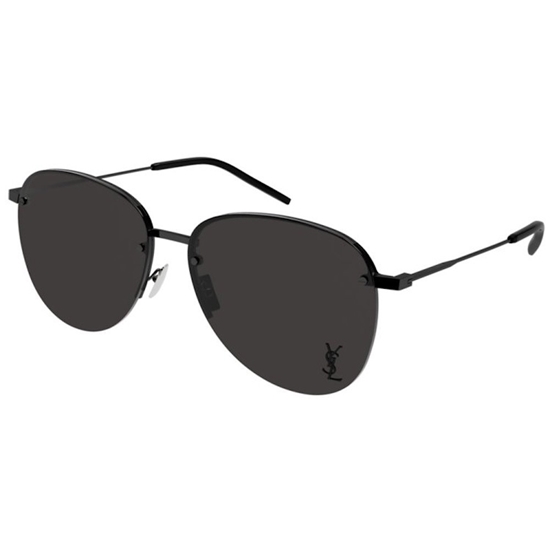 Picture of Saint Laurent Aviator Sunglasses with Logo - Black