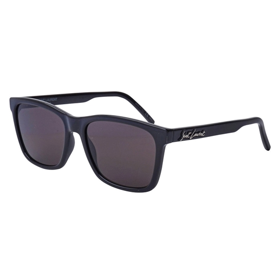 Picture of Saint Laurent Square Sunglasses - Black/Silver Logo