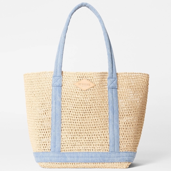 Picture of MZ Wallace Medium Crochet Tote - Crochet/Light Denim