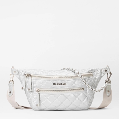 Picture of MZ Wallace Small Crosby Sling - Oyster Metallic