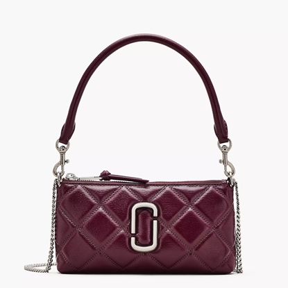 Picture of Marc Jacobs The Pochette Quilted Snapshot - Dark Plum