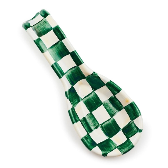 Picture of MacKenzie-Childs Emerald Check Spoon Rest