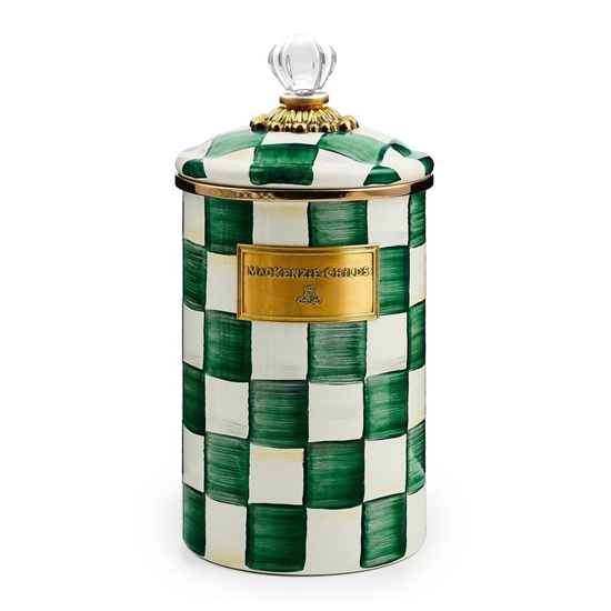 Picture of MacKenzie-Childs Emerald Check Large Canister
