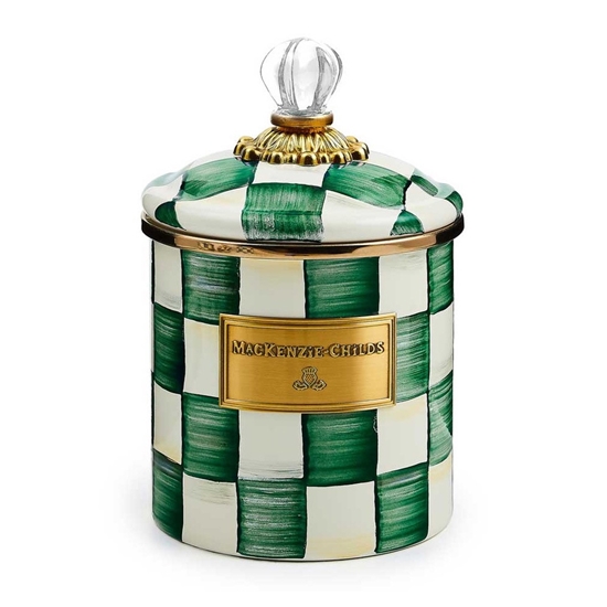 Picture of MacKenzie-Childs Emerald Check Small Canister