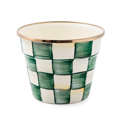 Picture of MacKenzie-Childs Emerald Check Small Garden Pot