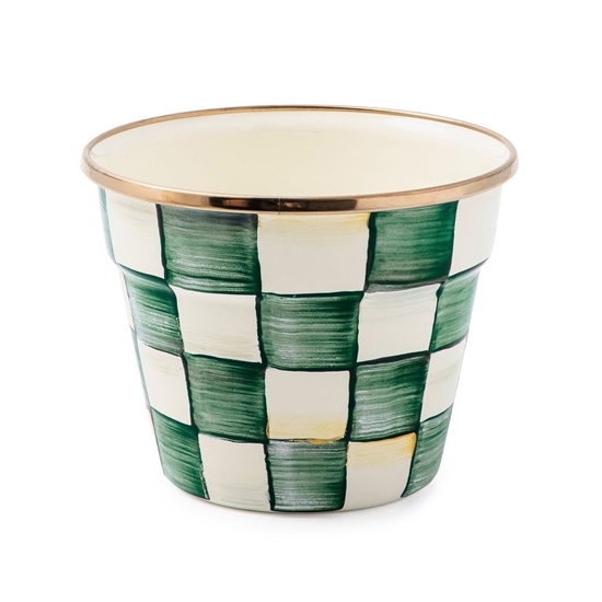 Picture of MacKenzie-Childs Emerald Check Small Garden Pot