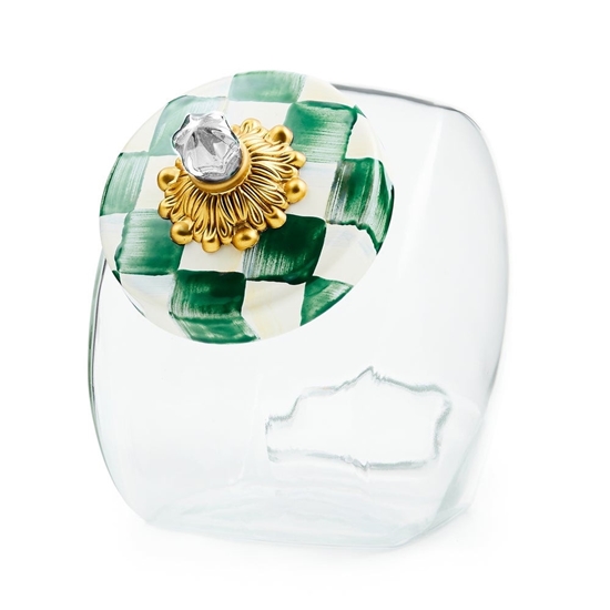 Picture of MacKenzie-Childs Sweets Jar with Emerald Check Lid