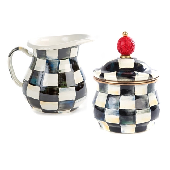 Picture of MacKenzie-Childs Courtly Check Creamer & Sugar Bowl Set