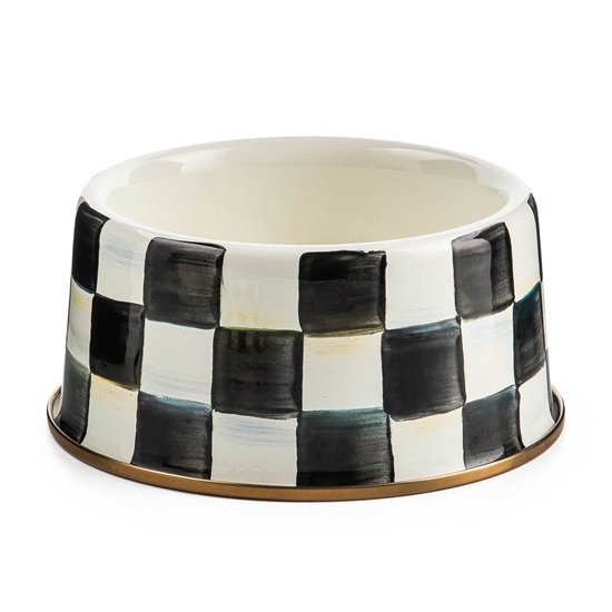 Picture of MacKenzie-Childs Courtly Check Medium Pet Dish