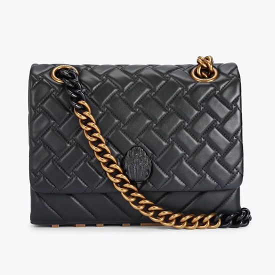 Picture of Kurt Geiger Large Kensington Kurt Bag - Black Leather