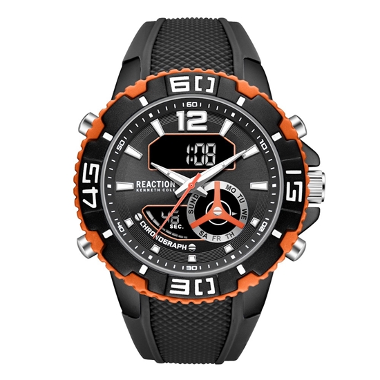 Picture of Kenneth Cole Reaction Ana-Digi Watch - Black/Orange