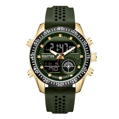 Picture of Kenneth Cole Reaction Ana-Digi Watch - Green/Gold