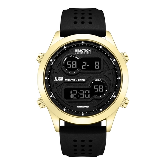 Picture of Kenneth Cole Reaction Digital Watch - Black/Gold