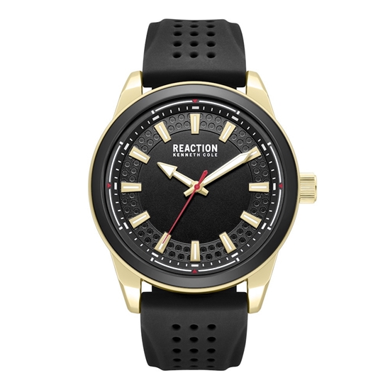 Picture of Kenneth Cole Reaction Men's Quartz Analog Watch - Black/Gold