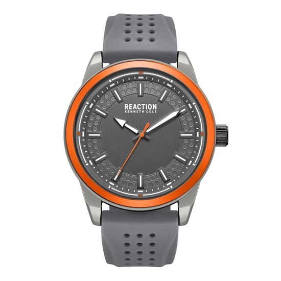 Picture of Kenneth Cole Reaction Men's Quartz Analog Watch - Grey/Orange