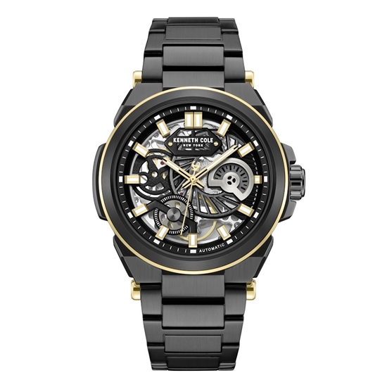 Picture of Kenneth Cole NY Men's Automatic Watch - Black/Gold