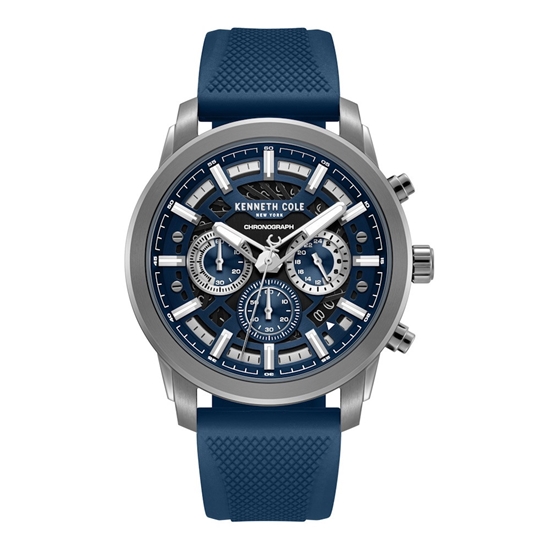 Picture of Kenneth Cole NY Men's Chronograph Watch - Blue/Silver