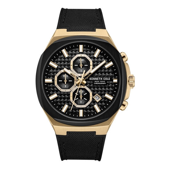 Picture of Kenneth Cole NY Men's Dress Sport Watch - Black/Gold