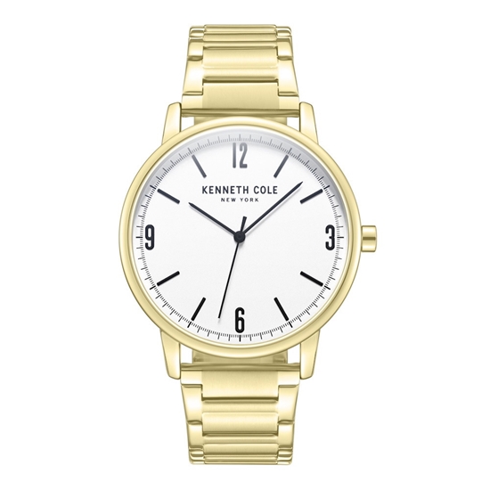 Picture of KCNY Men's Modern Classic Watch - Gold with White Dial
