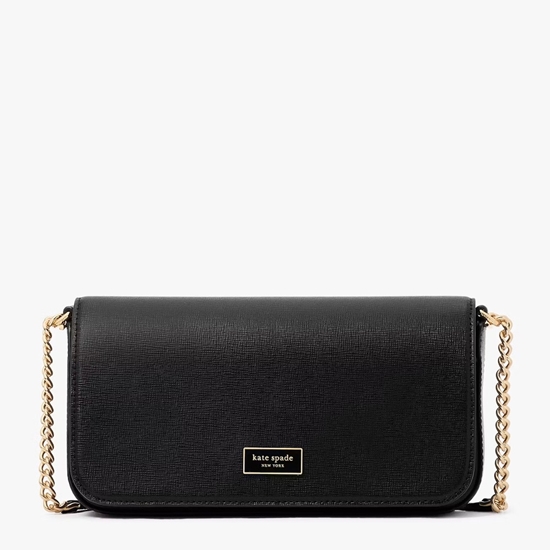 Picture of Kate Spade Serena Saffiano Leather Flap Chain Wallet - Black