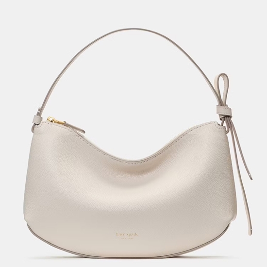 Picture of Kate Spade Loop Pebbled Leather Shoulder Bag - Cashew Milk
