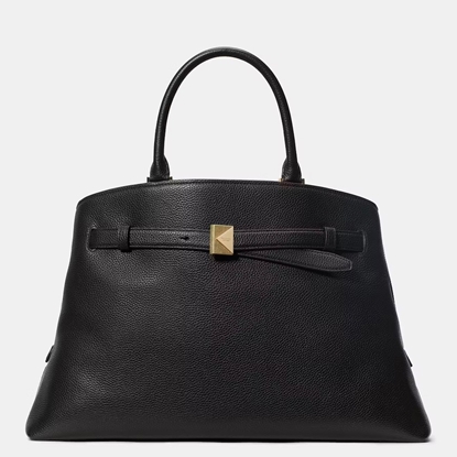 Picture of Kate Spade Deco Pebbled Leather Large Satchel - Black