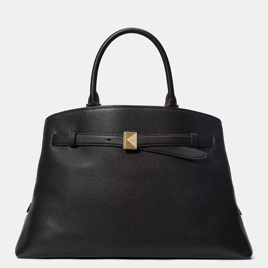Picture of Kate Spade Deco Pebbled Leather Large Satchel - Black