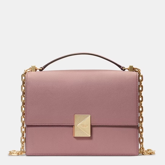 Picture of Kate Spade Deco Pebbled Leather Chain Shoulder - Dusk Rose