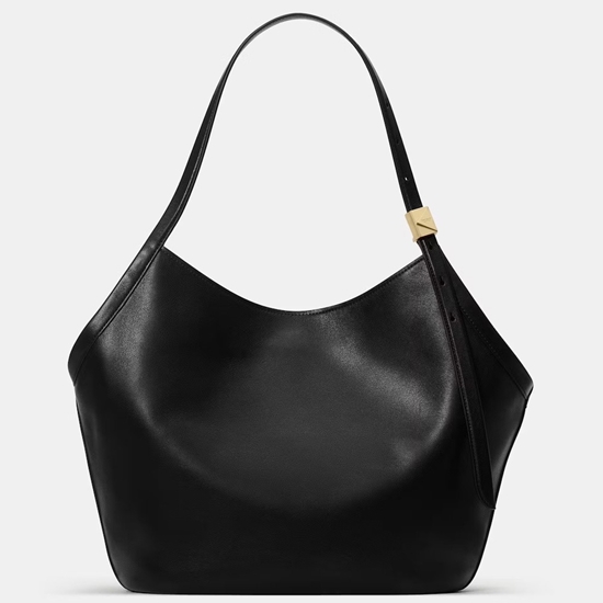 Picture of Kate Spade Deco Fine Grain Leather Tulip Tote - Black