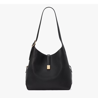 Picture of Kate Spade Deco Pebbled Leather Large Shoulder Bag - Black