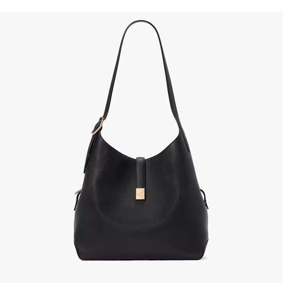 Picture of Kate Spade Deco Pebbled Leather Large Shoulder Bag - Black
