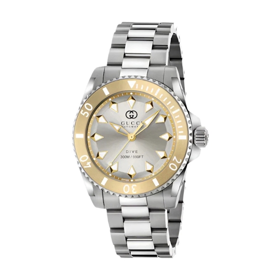 Picture of Gucci Stainless Steel/Gold Plated Dive Watch
