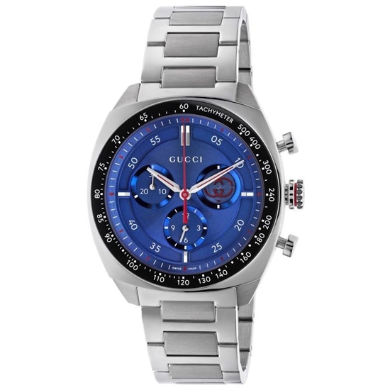 Picture of Gucci Interlocking GG Chrono Watch with Blue/Red Dial