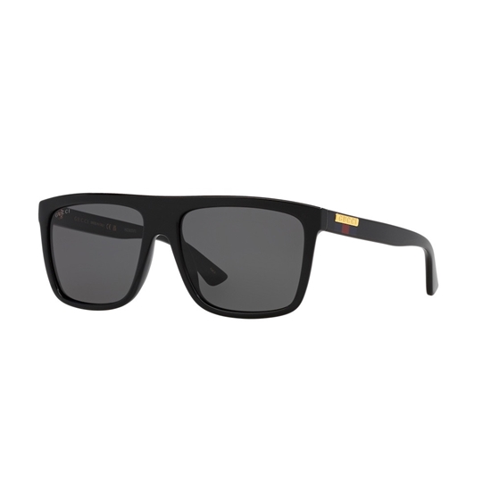 Picture of Gucci 59mm Square Sunglasses - Red/Green Temple