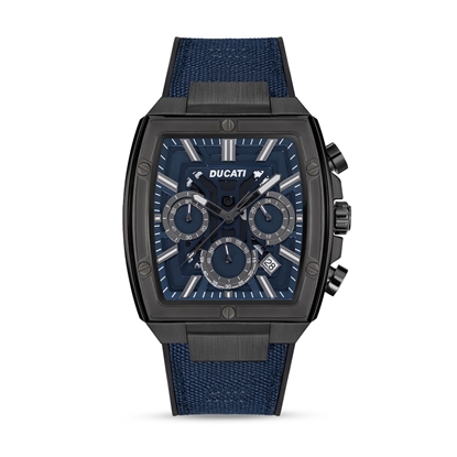 Picture of Ducati Chronograph Watch with Black Silicon & Nylon Strap