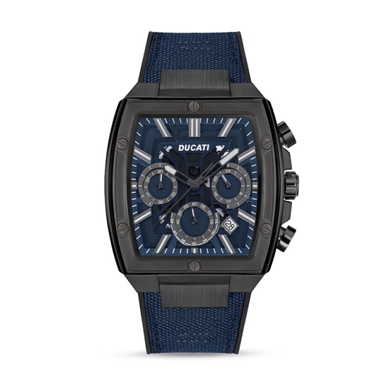 Picture of Ducati Chronograph Watch with Black Silicon & Nylon Strap