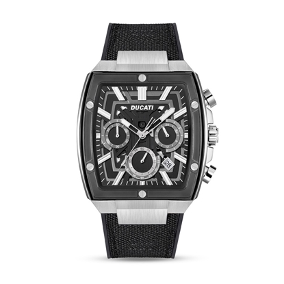 Picture of Ducati Chronograph Watch with Black Silicon & Nylon Strap