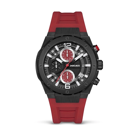 Picture of Ducati Chronograph Watch with Red Silicon Strap