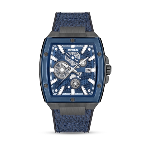 Picture of Ducati Quartz Analog Watch with Blue Leather Strap