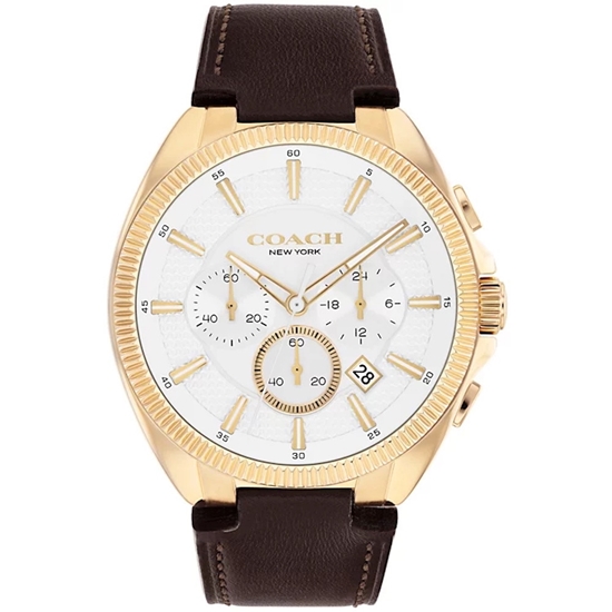 Picture of Coach Men's Jackson Dark Brown Leather Calfskin Strap Watch