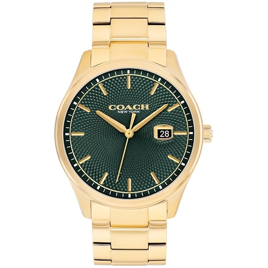 Picture of Coach Men's Oliver Gold-Tone Stainless Steel Bracelet Watch