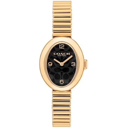 Picture of Coach Sammy Gold-Tone Stainless Steel Stretch Watch