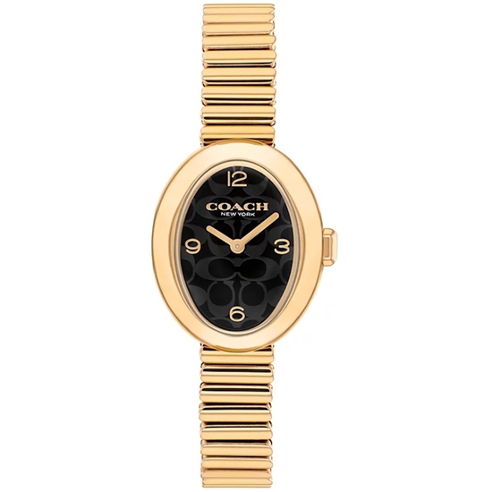 Picture of Coach Sammy Gold-Tone Stainless Steel Stretch Watch