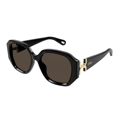 Picture of Chloe Logo Acetate Sunglasses - Black/Gold