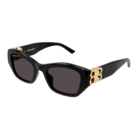 Picture of Balenciaga Irregular Cat Eye Sunglasses - Black/Gold Logo