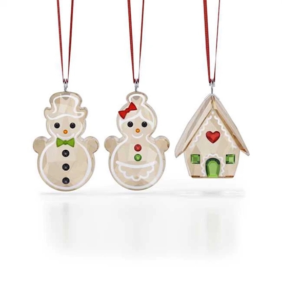 Picture of Swarovski Holiday Cheers Gingerbread Ornament Set
